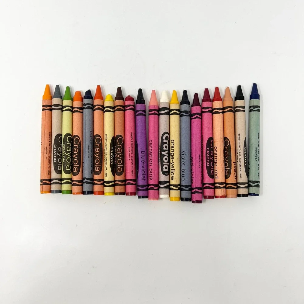 Vintage Crayola 20 Count Crayons Yellow Vintage 1993 Binney & Smith Box Made USA